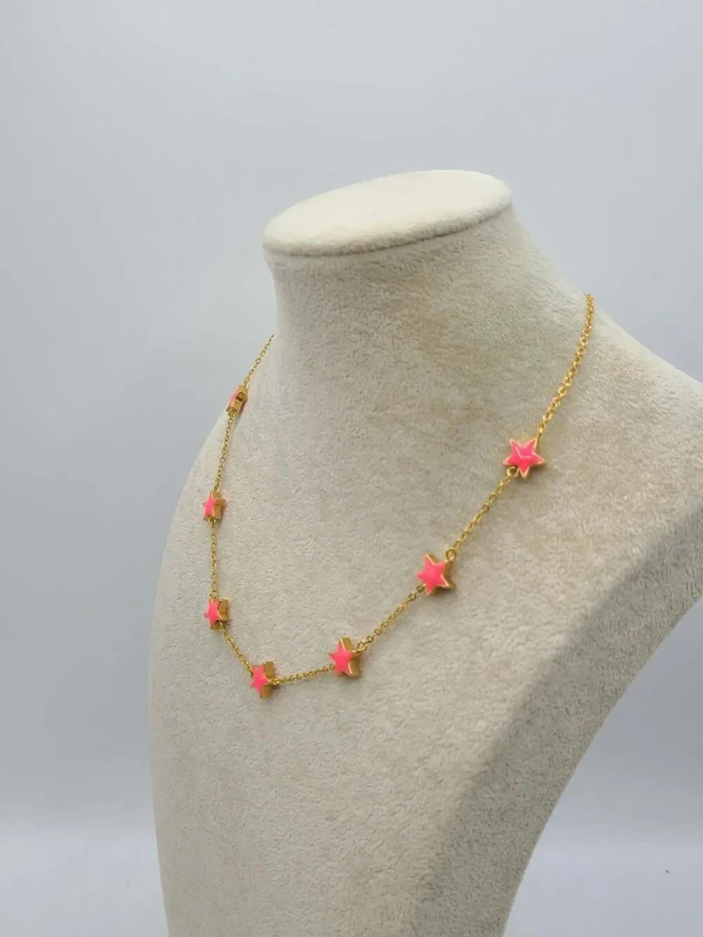 J Crew Orange Enamel Gold Tone Necklace